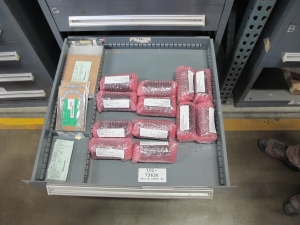 STANLEY VIDMAR HEAVY DUTY 11-DRAWER PARTS CABINET W/ CONTENTS (W-50) LOADING & HANDLING FEE $25-